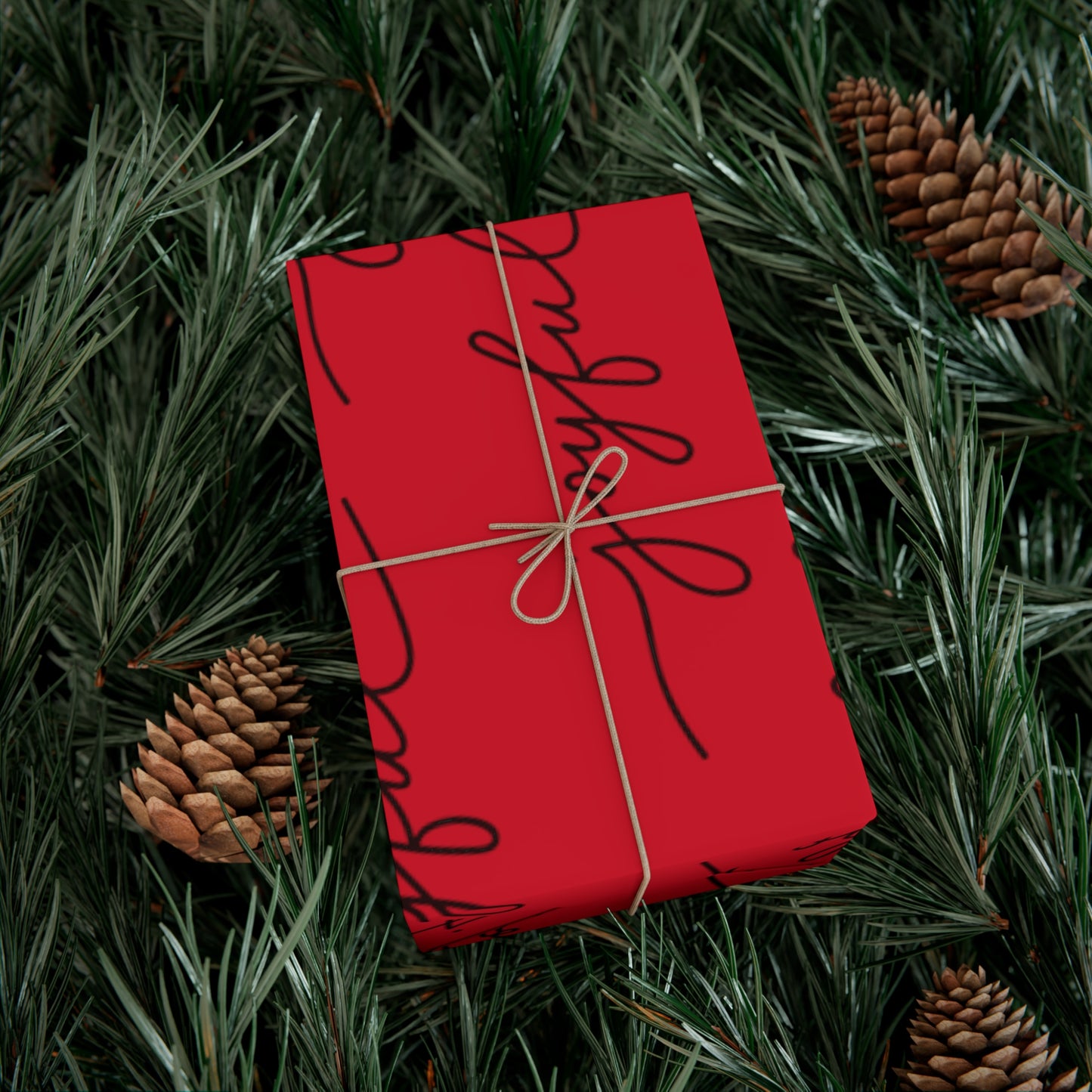 Joyful Red Gift Wrap