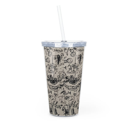 Sydney Plastic Tumbler with Straw