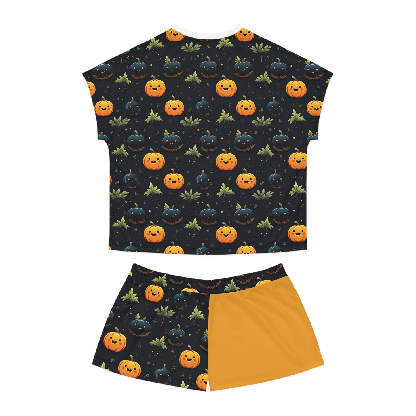 Fall Pumpkin Women's Short Pajama Set