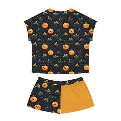 Fall Pumpkin Women's Short Pajama Set