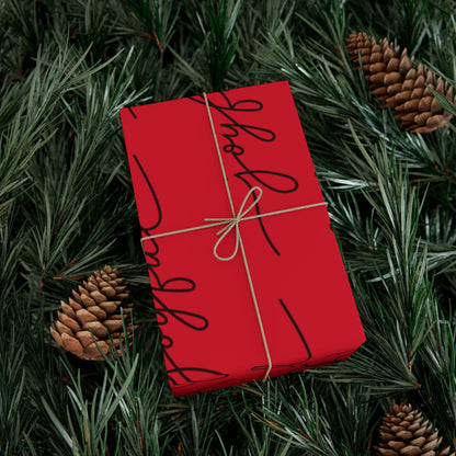 Joyful Red Gift Wrap