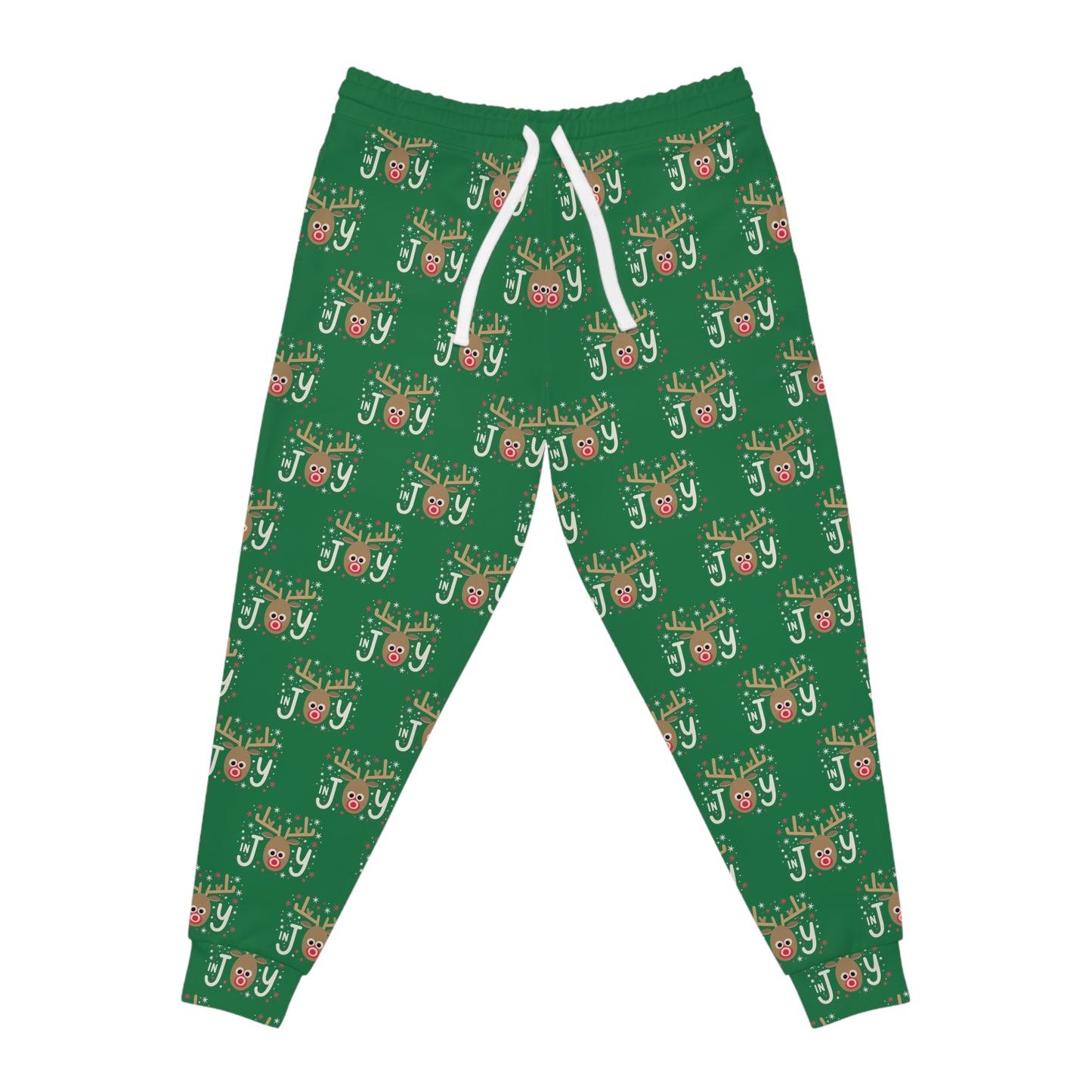 In Joy B Reindeer Athletic Joggers (AOP)