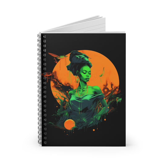 Halloween Witch D Spiral Notebook - Ruled Line