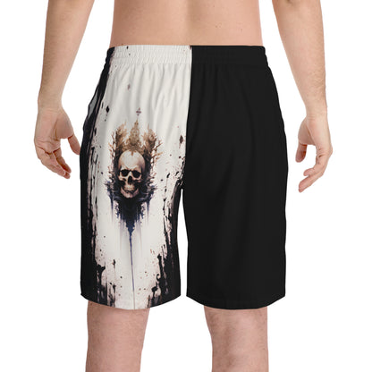 Skully A Men's Elastic Beach Shorts (AOP)