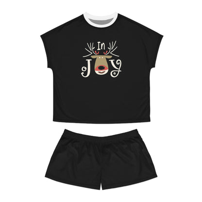 In Joy A Reindeer Women's Short Pajama Set