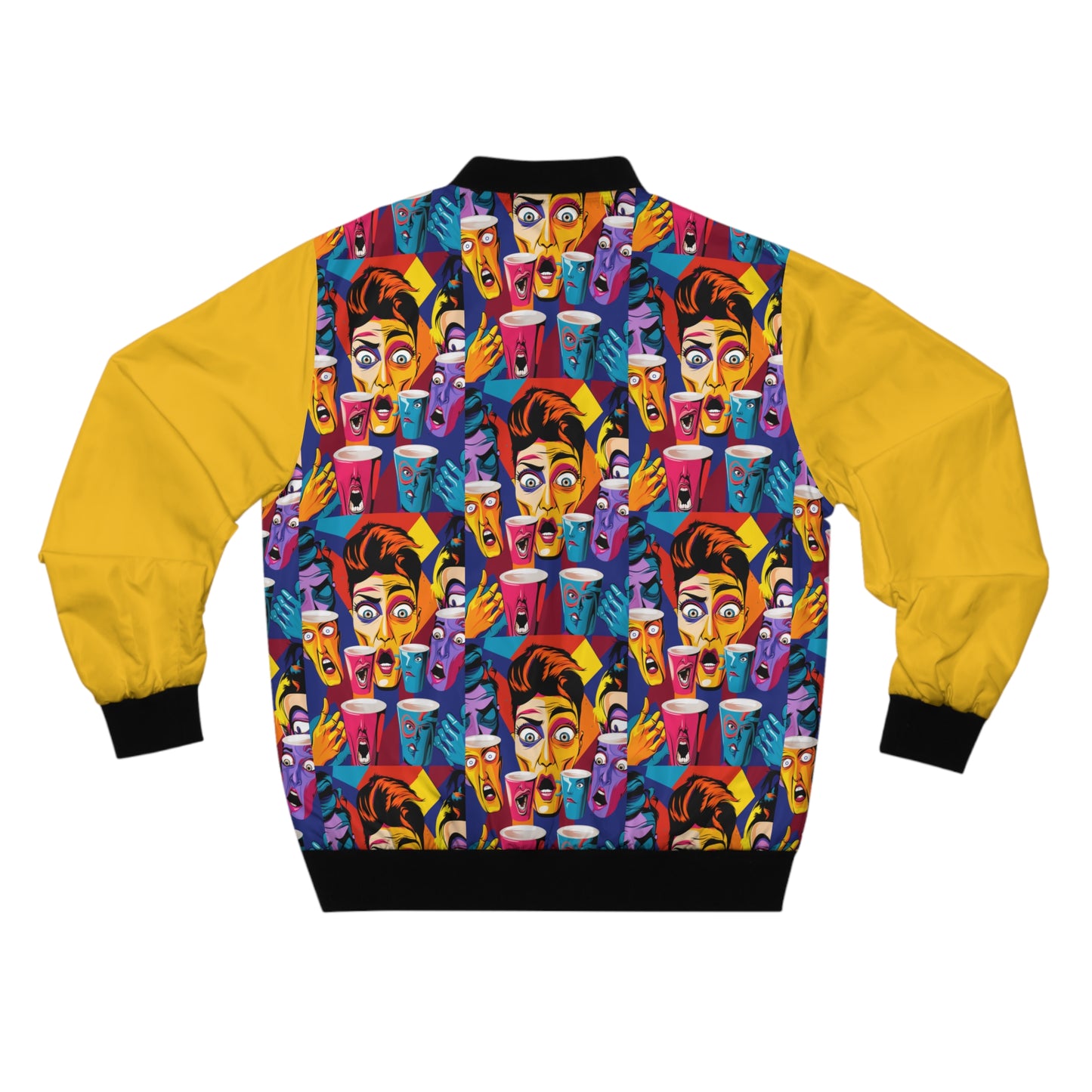 Coffeeee A (Yellow) Men's Bomber Jacket