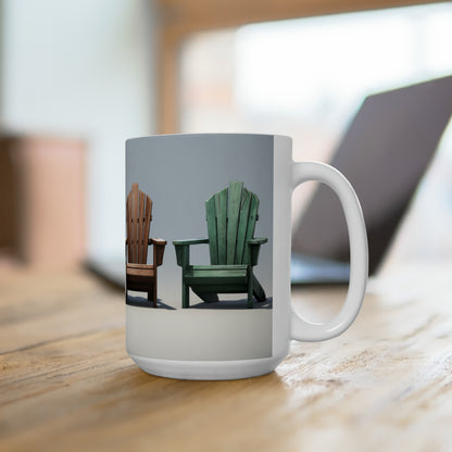 Like A Mug Adirondack Chairs 3 Ceramic Mug 15oz