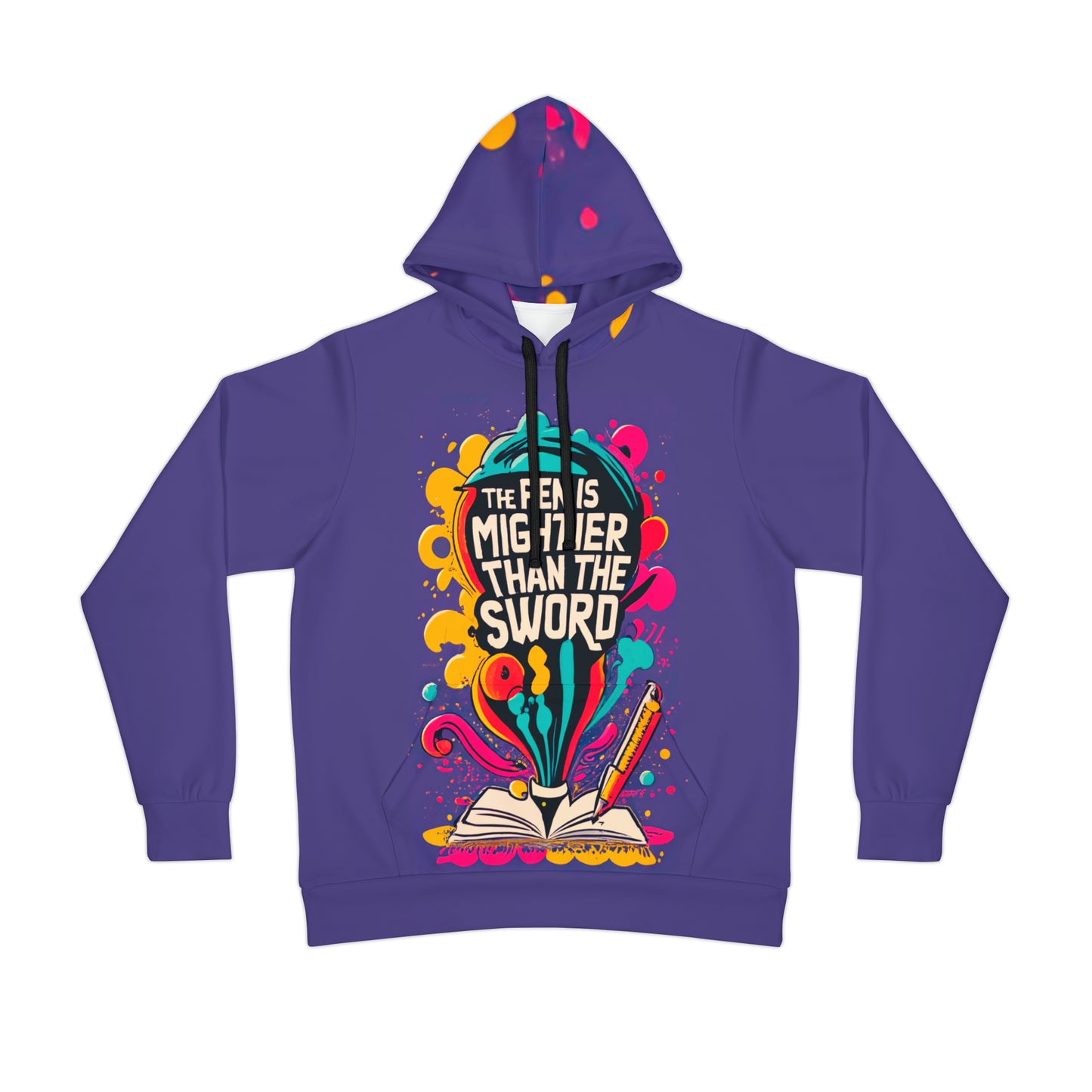 Mightier than the Sword B Athletic Hoodie (AOP)