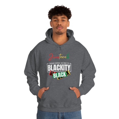 Juneteenth Blackity Sudadera con capucha unisex Heavy Blend™ negra