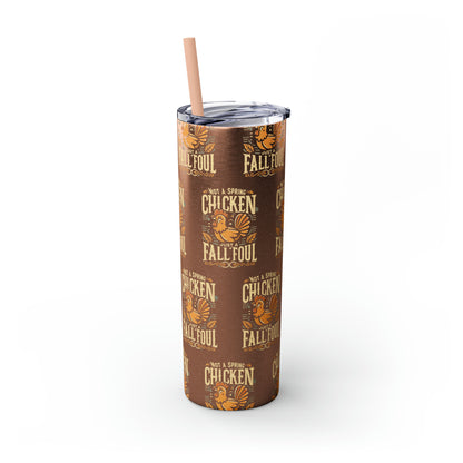 Vaso flaco Fall Foul con pajita, 20 oz