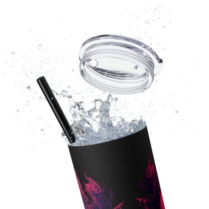 Halloween F Skinny Tumbler with Straw, 20oz