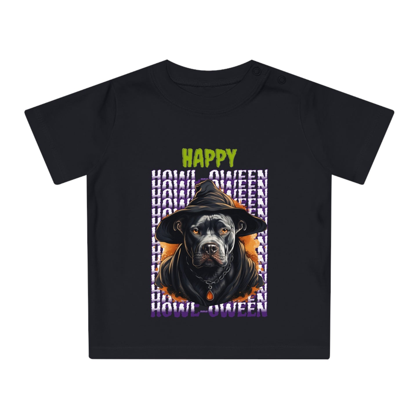 Happy Howl-oween Pitbull Baby Tee