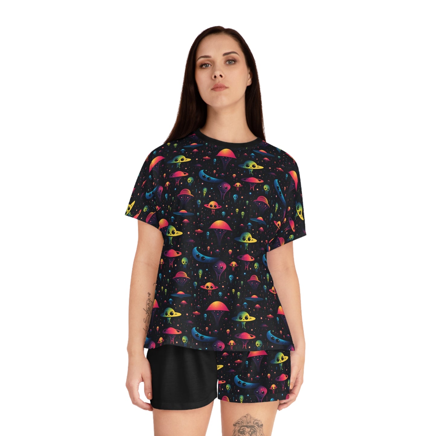 Aliens B Women's Short Pajama Set