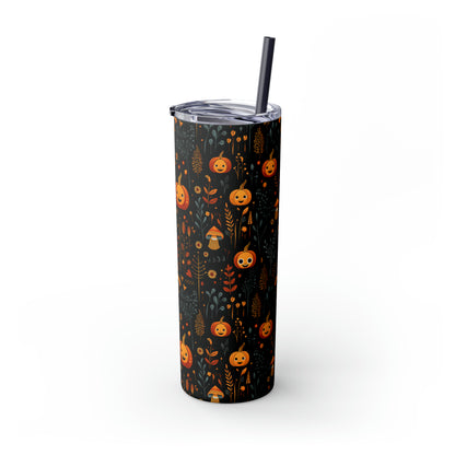 Pumpkins C Skinny Tumbler with Straw, 20oz