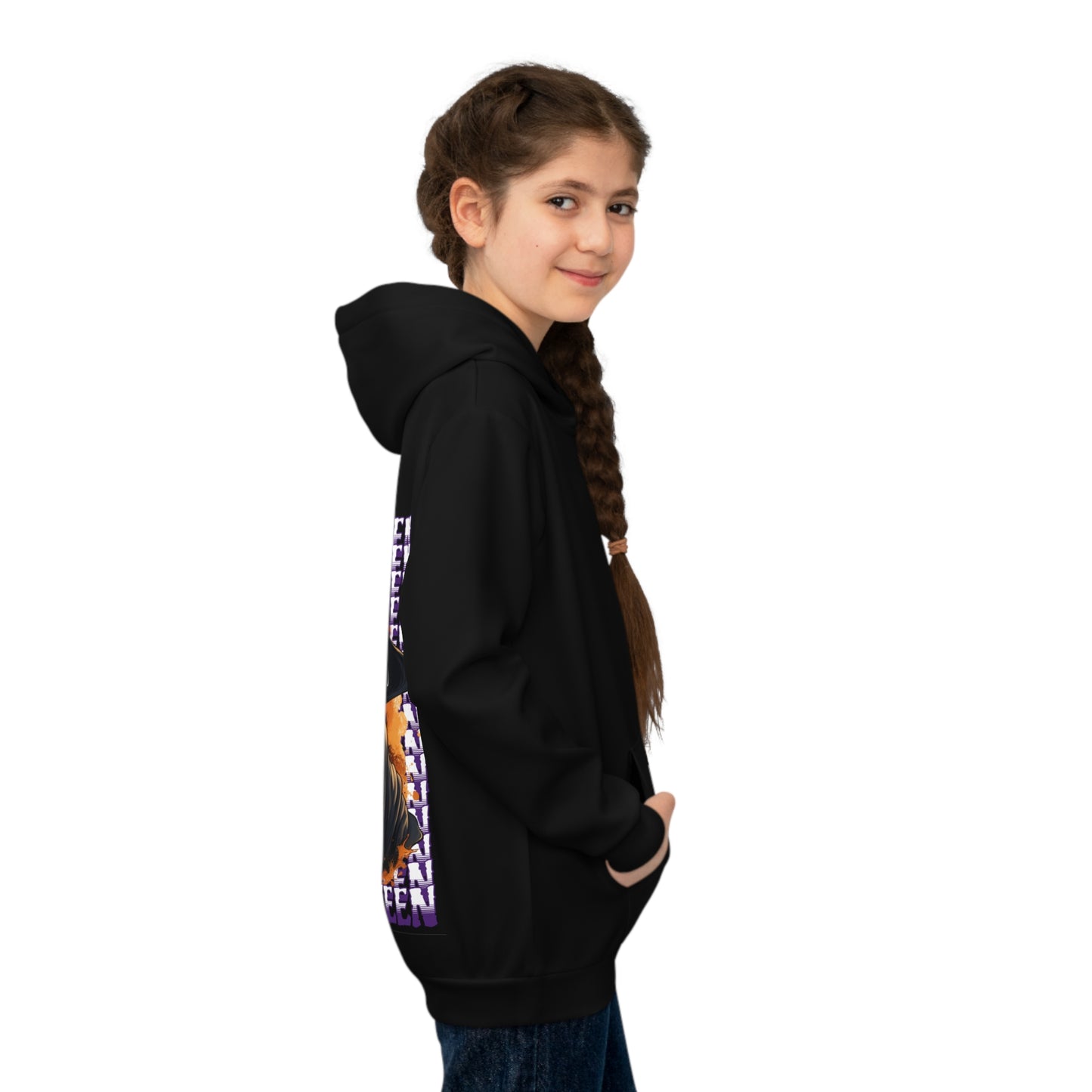 Happy Howl-oween Pitbull Children's Hoodie (AOP)