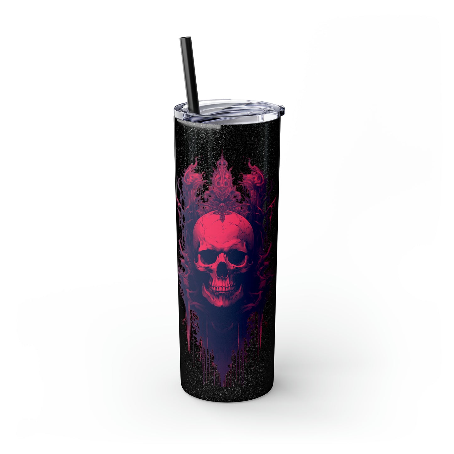 Halloween F Skinny Tumbler with Straw, 20oz