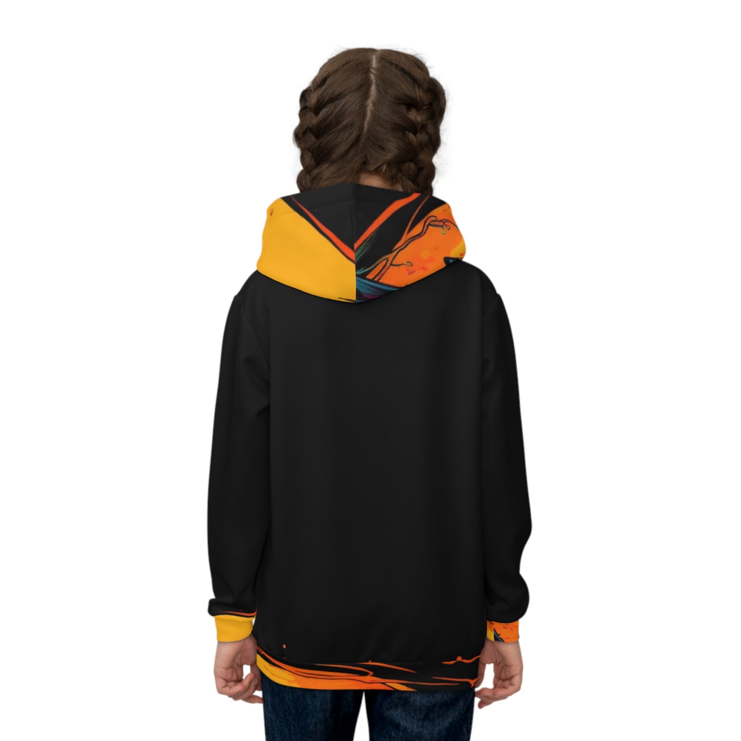 Sudadera con capucha para niños Fall Pumpkin Bird B (AOP)