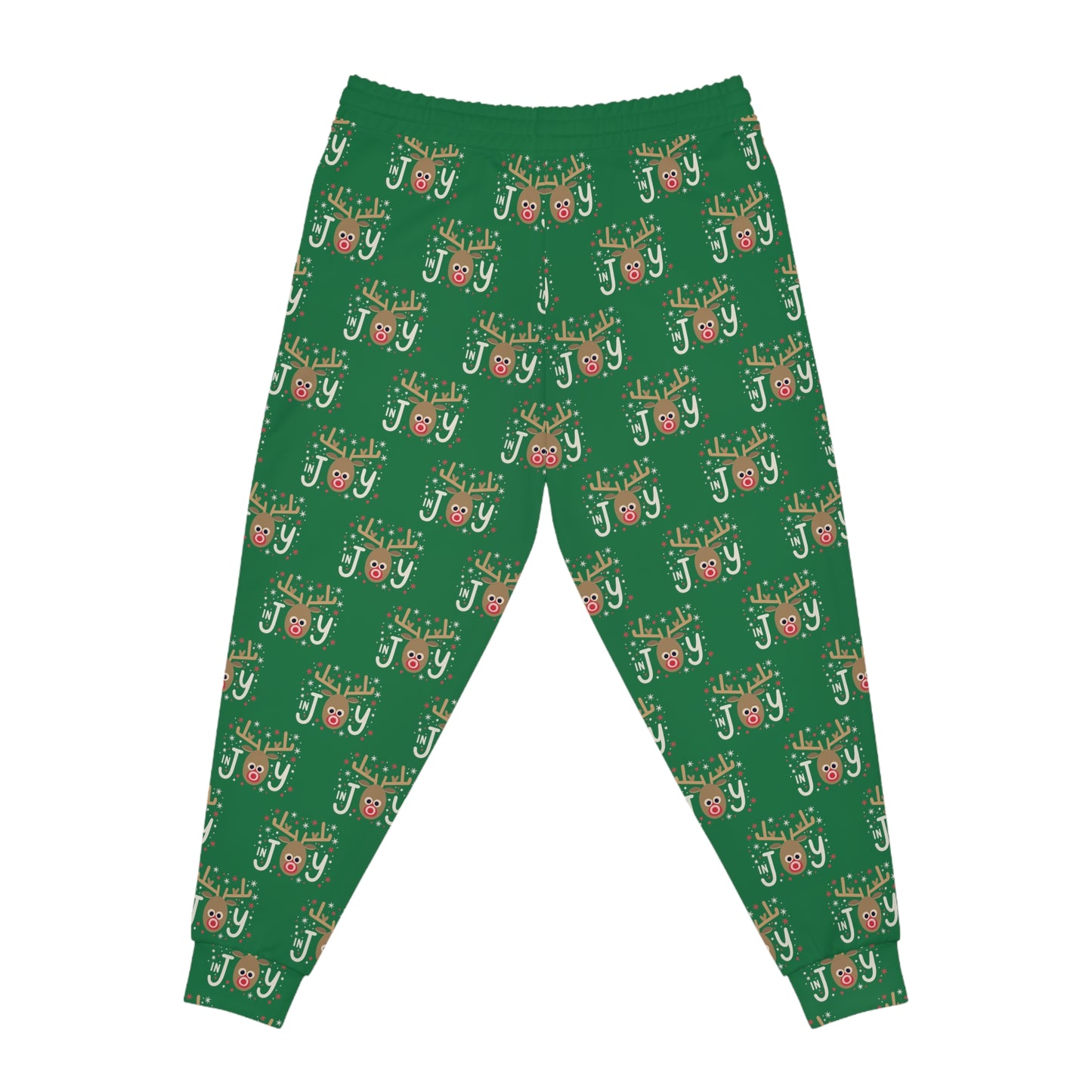 In Joy B Reindeer Athletic Joggers (AOP)