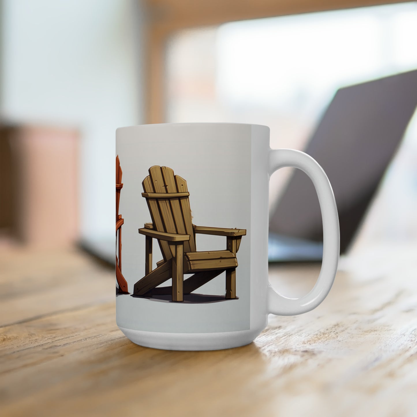 Like A Mug Adirondack Chairs 4 Ceramic Mug 15oz