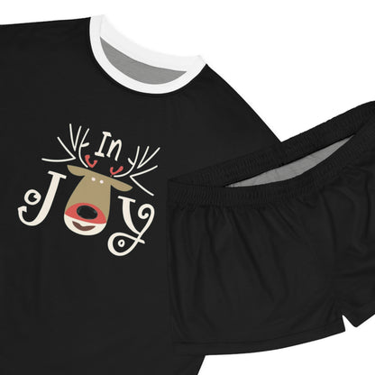 In Joy A Reindeer Women's Short Pajama Set