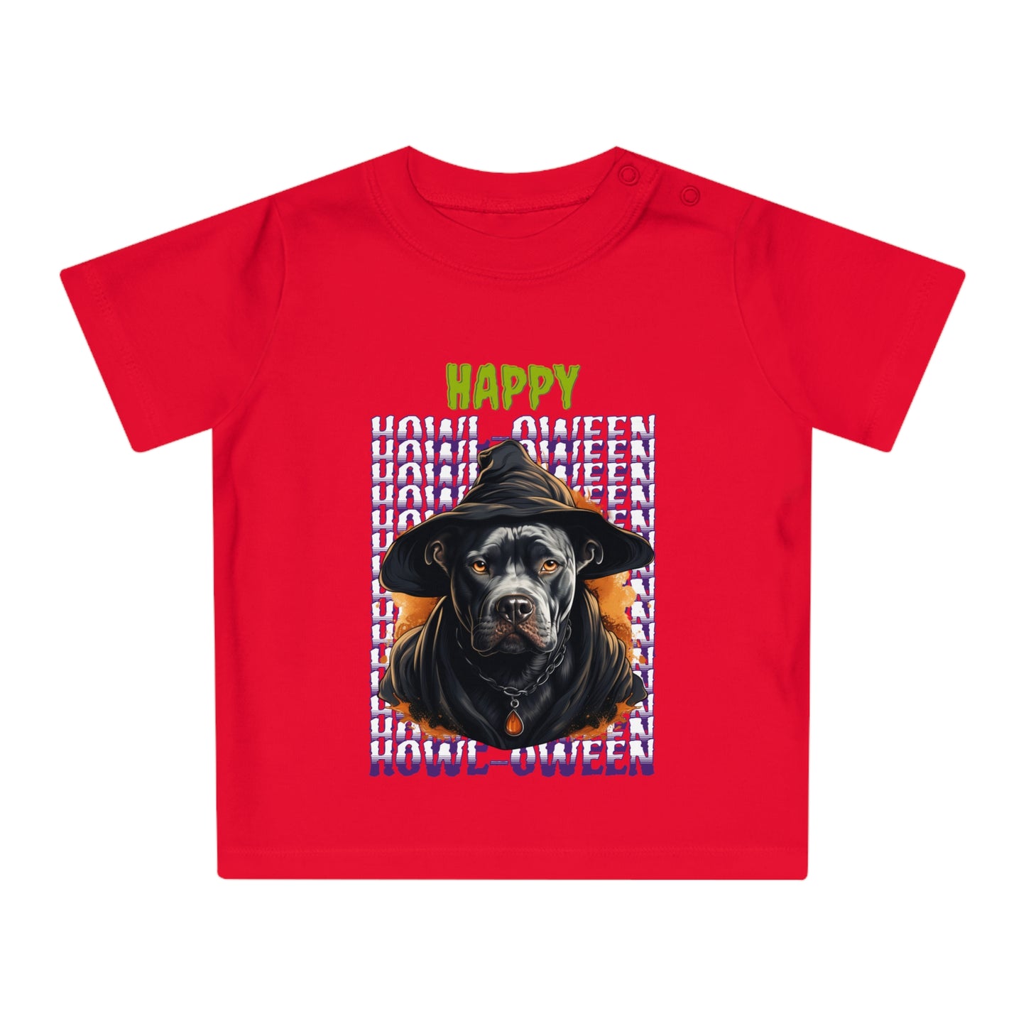 Happy Howl-oween Pitbull Baby Tee