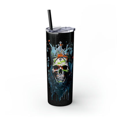 Halloween E Skinny Tumbler with Straw, 20oz