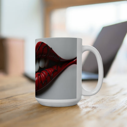 Like A Mug Lips 5 Ceramic Mug 15oz