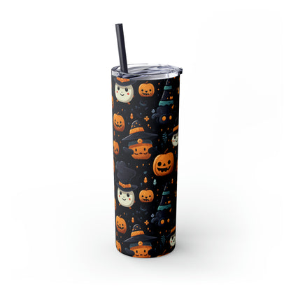 Pumpkins E Skinny Tumbler with Straw, 20oz