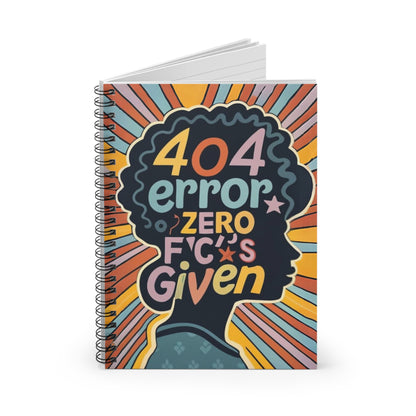 BHE 404 Error Spiral Notebook - Ruled Line