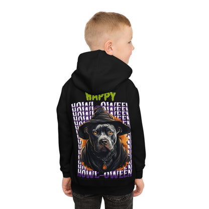 Happy Howl-oween Pitbull Children's Hoodie (AOP)