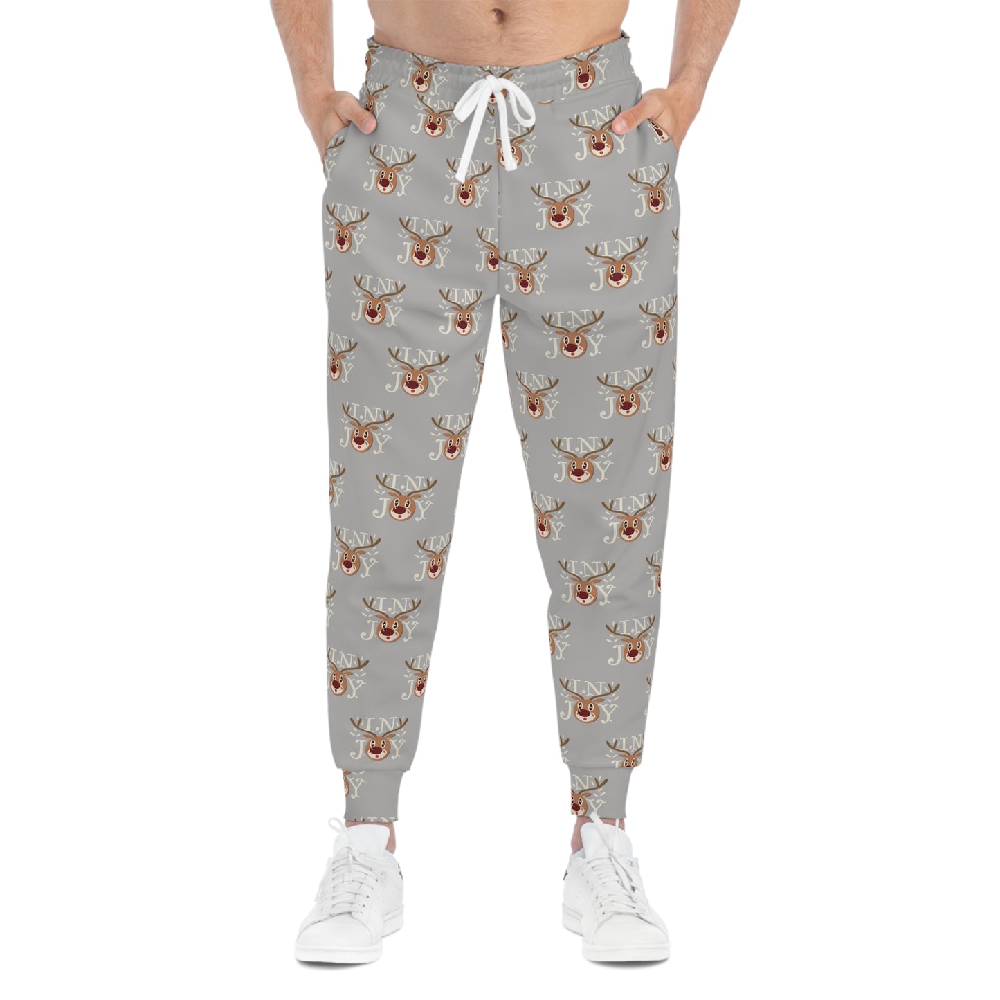 In Joy D Reindeer Athletic Joggers (AOP)