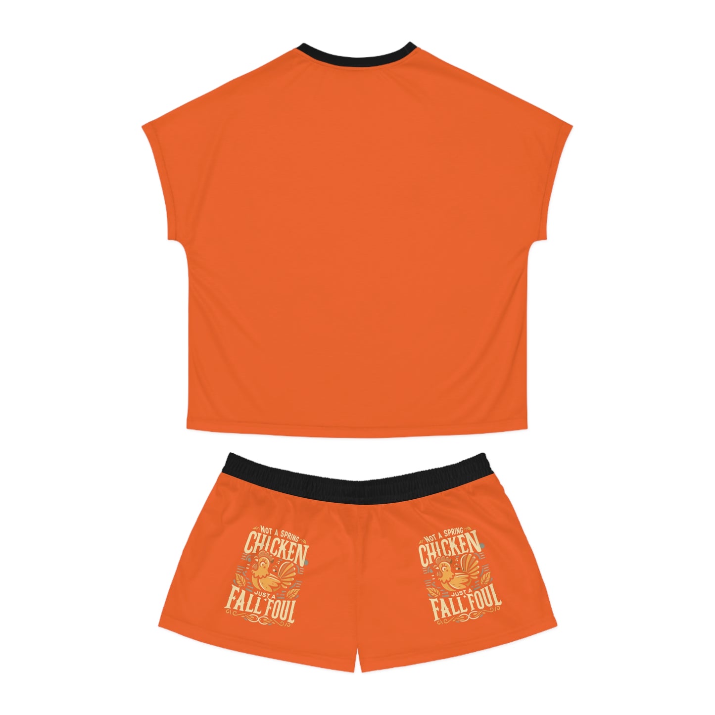 Fall Foul A Jack-O-Lantern Orange Women's Short Pajama Set