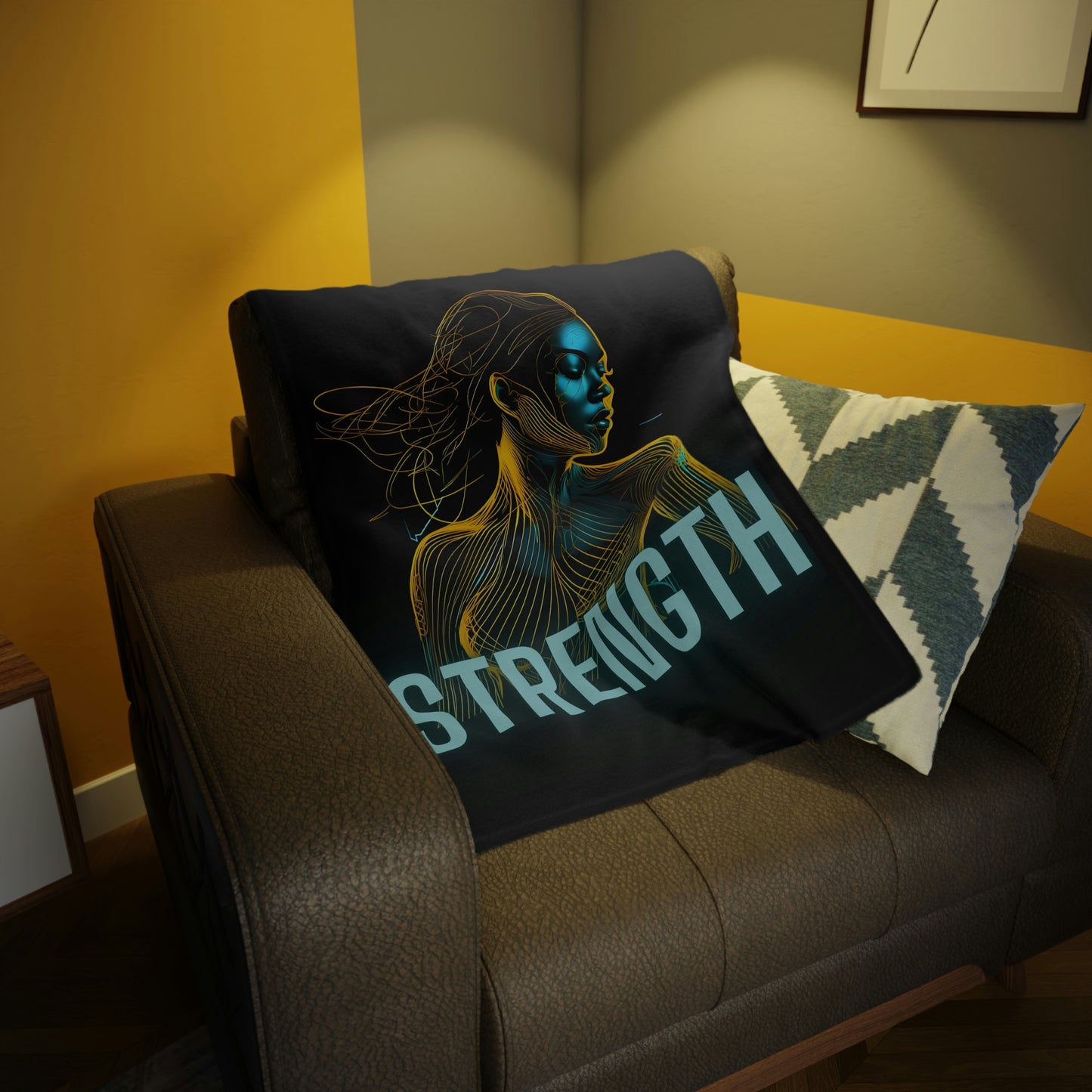 Strength Plush Fleece Blanket