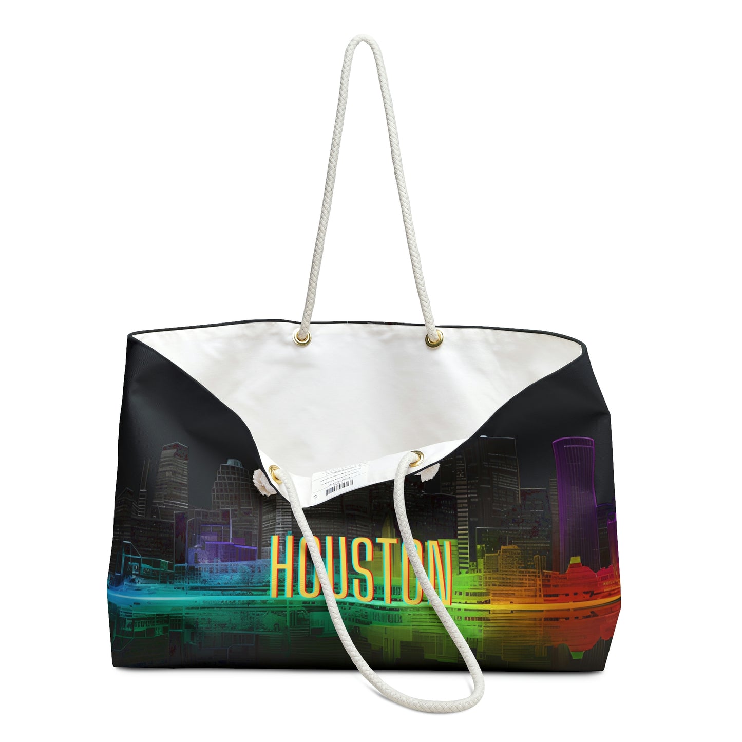 Houston Night Skyline Neon Weekender Bag