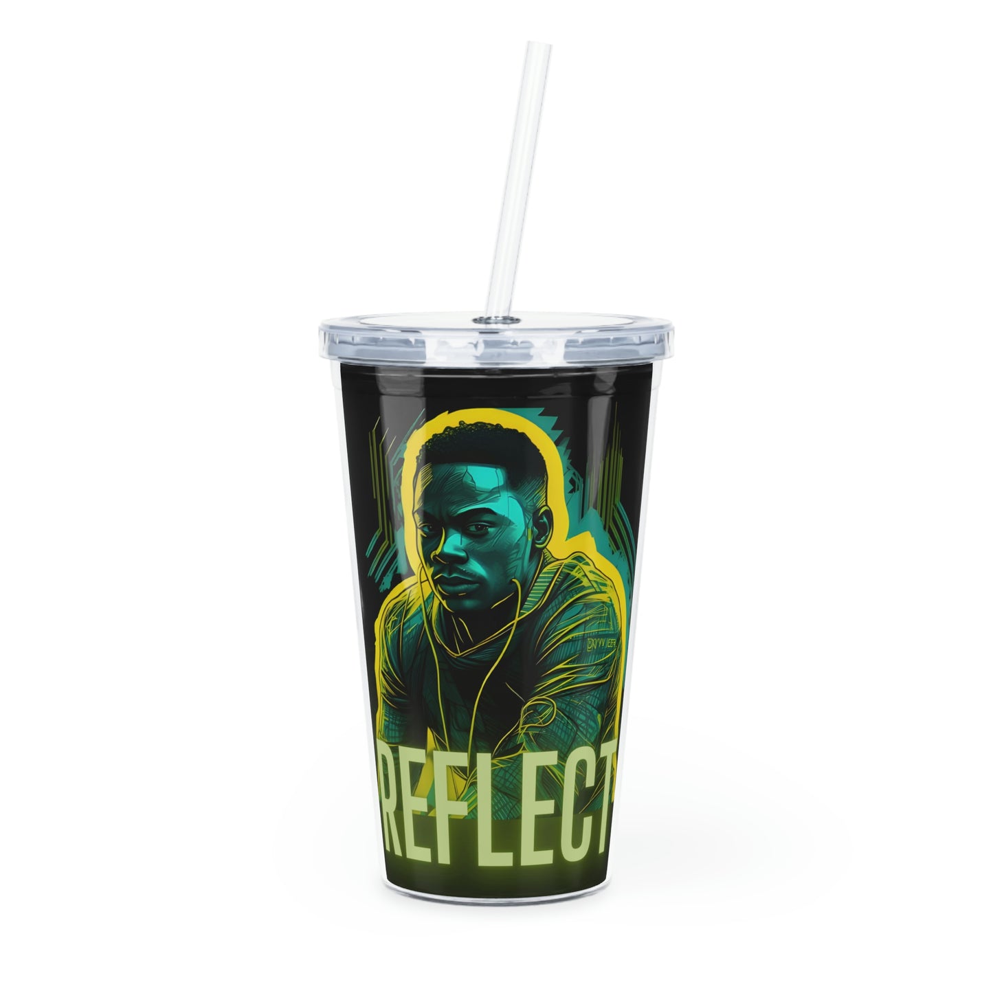 Reflect Plastic Tumbler with Straw